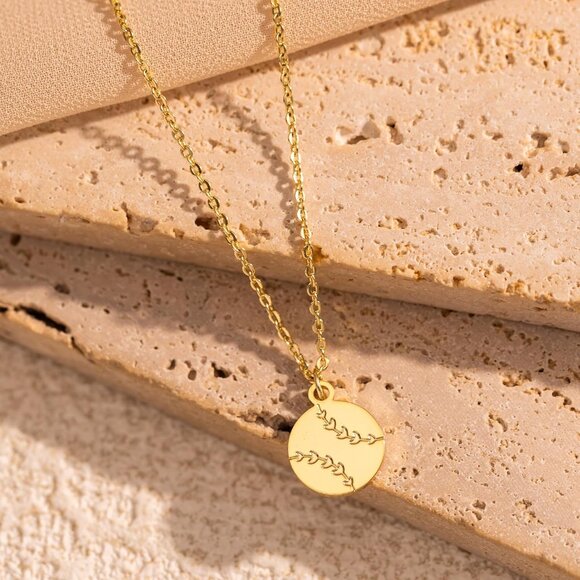 ⚡14k Gold Plated Necklace for Women Boots Bow Sun Moon Horse Evil Eye Conch - Picture 6 of 8